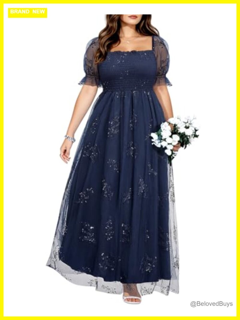 Plus Size Tulle Maxi Formal Prom Bridesmaid Dress